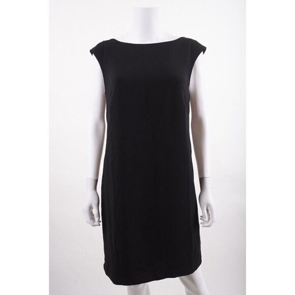 Trina Turk Womens Horizon Sheath Dress Draped Back Knee length Sz 6 Black NWT - Picture 1 of 6